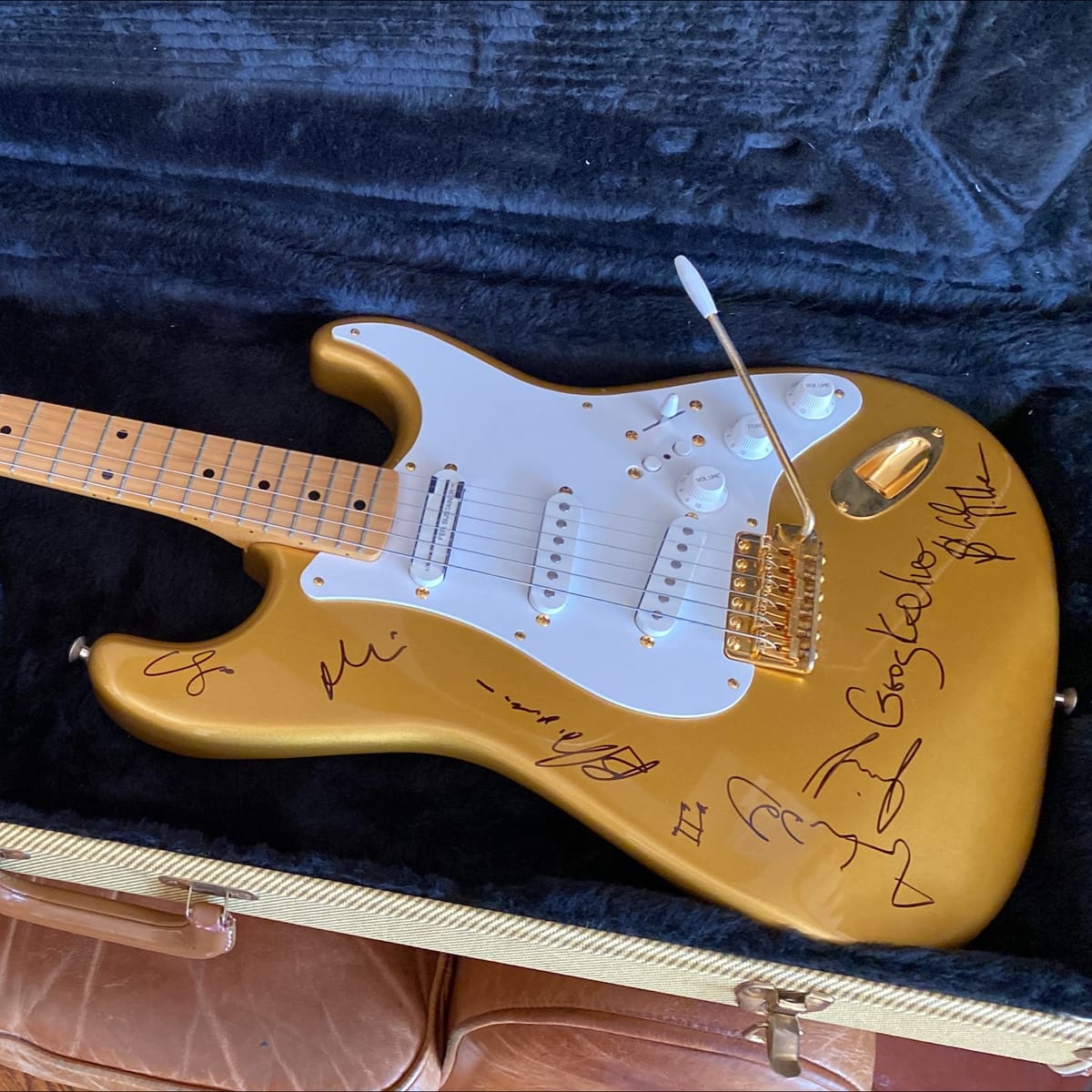 Blue Rodeo signed studio-played guitar up for auction