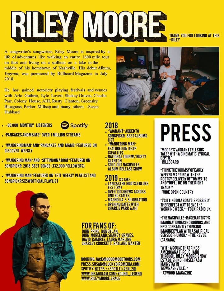 Creating an Artist One Sheet